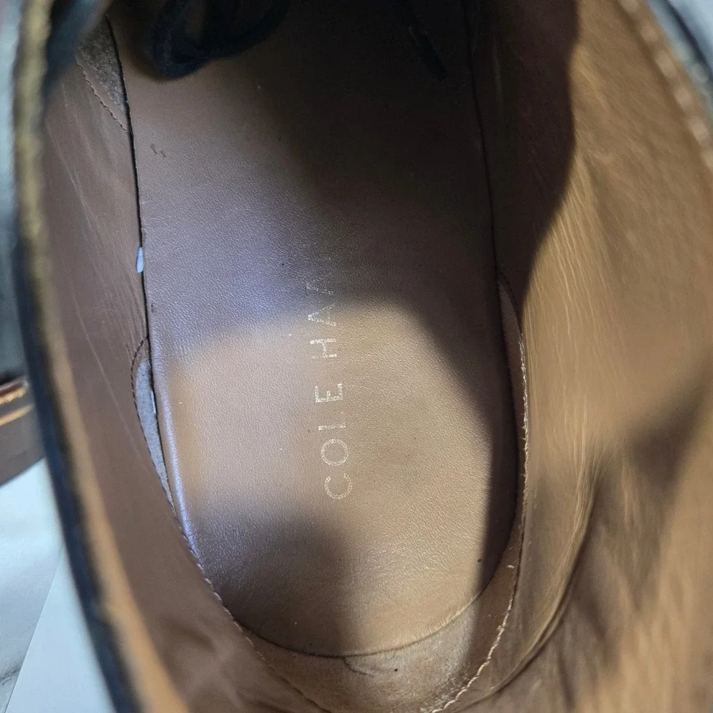 Cole Haan Barron Mens 9M Black Leather Chukka Desert Boots Ankle Lace Up Casual